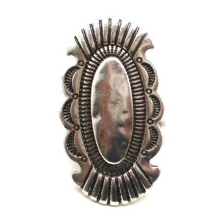 Snowing West - Vente Bague de cocktail/de cérémonie - BAGUE MANCHE AVEC CONCHO OVALE OCCIDENTAL0