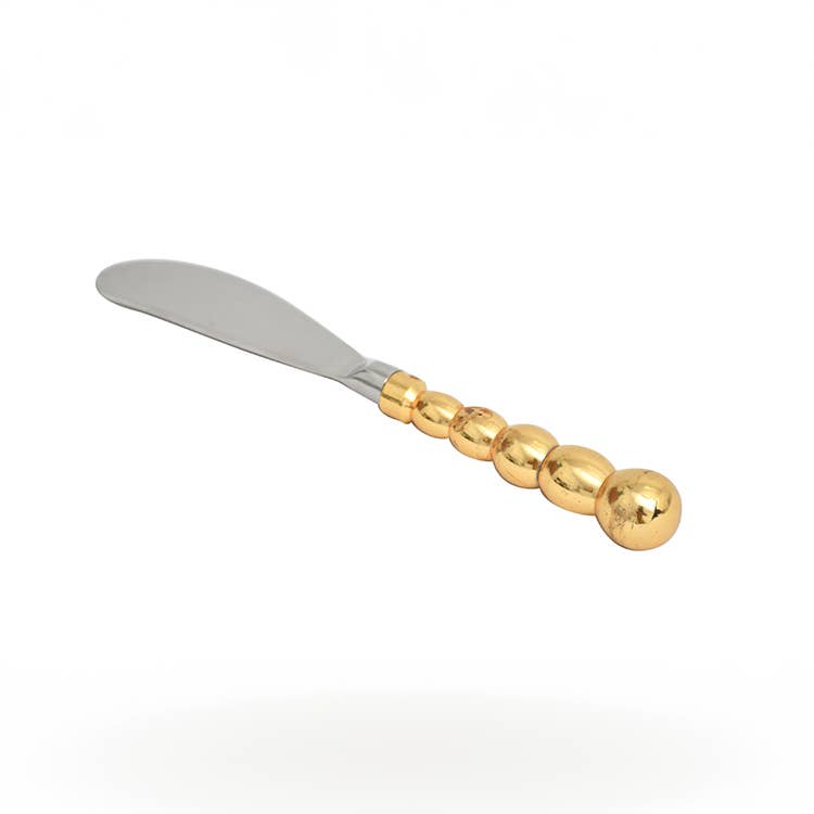 India Handicrafts Inc - Wholesale Cheese Spreader - Gold Beaded Spreader
1