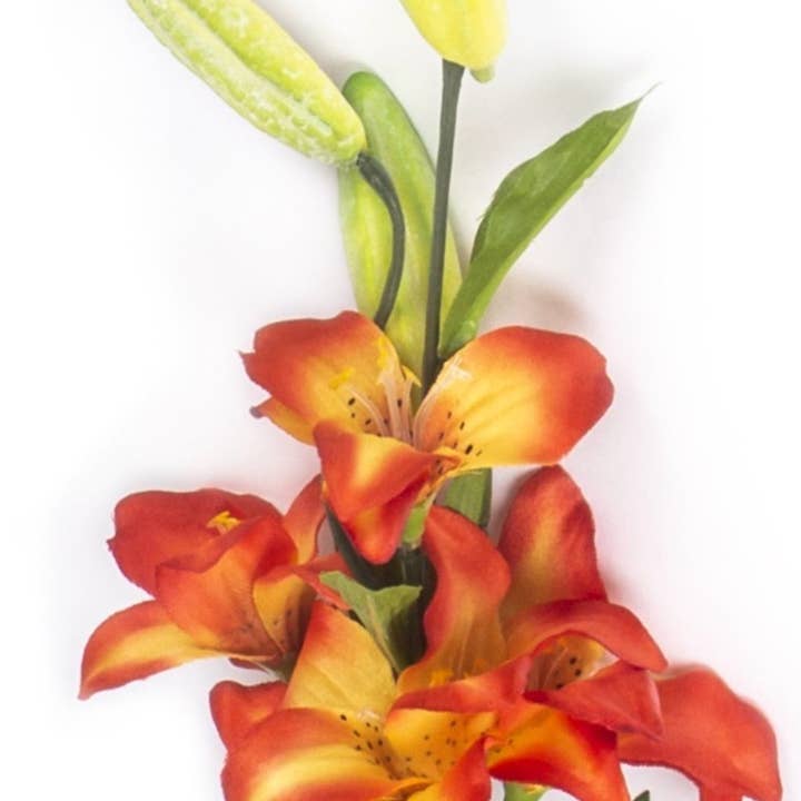 Closer2Nature – Engroshandel Kunstige blomster – Kunstig 75 cm enkelt stilk rød asiatisk lilje1