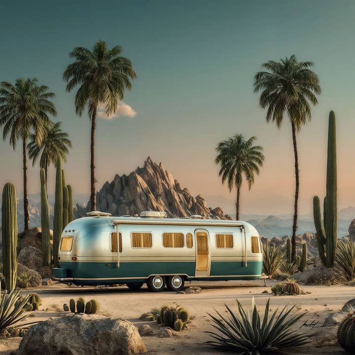 Stampa Fine Art - "Nomade Silenzioso Turchese" - C. Malsert per la vendita all'ingrosso da parte di Atelier Contemporain