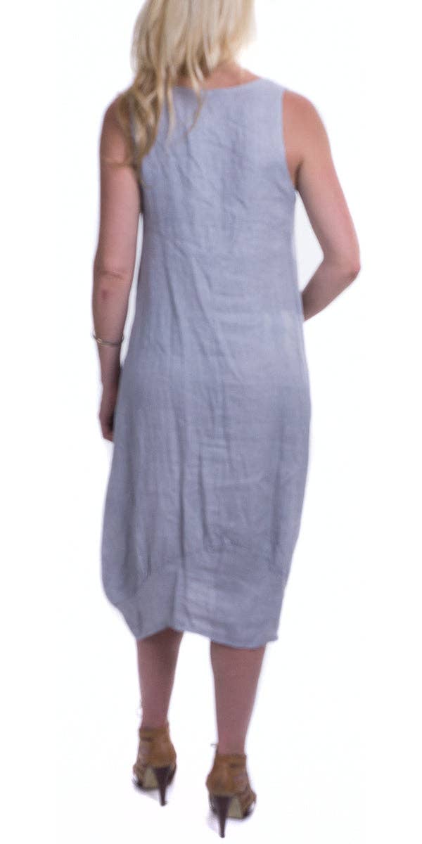 Gigi Moda - Wholesale Dress - Women's - Pure Linen Sleeveless Dress16