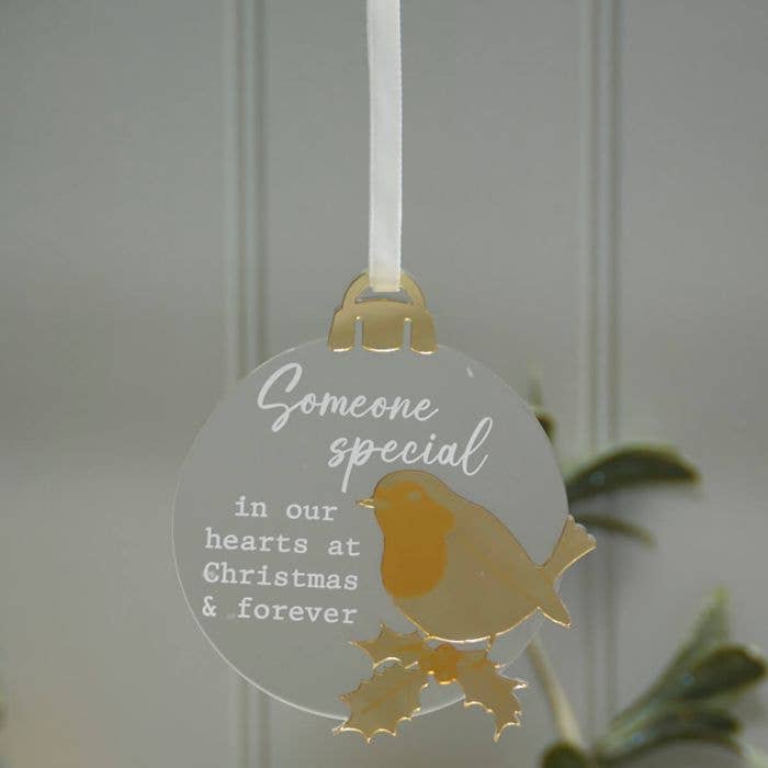 Langs - Wholesale Christmas decoration - With Love at Christmas Acrylic Bauble Someone Special Hanger With Gold Detail
1