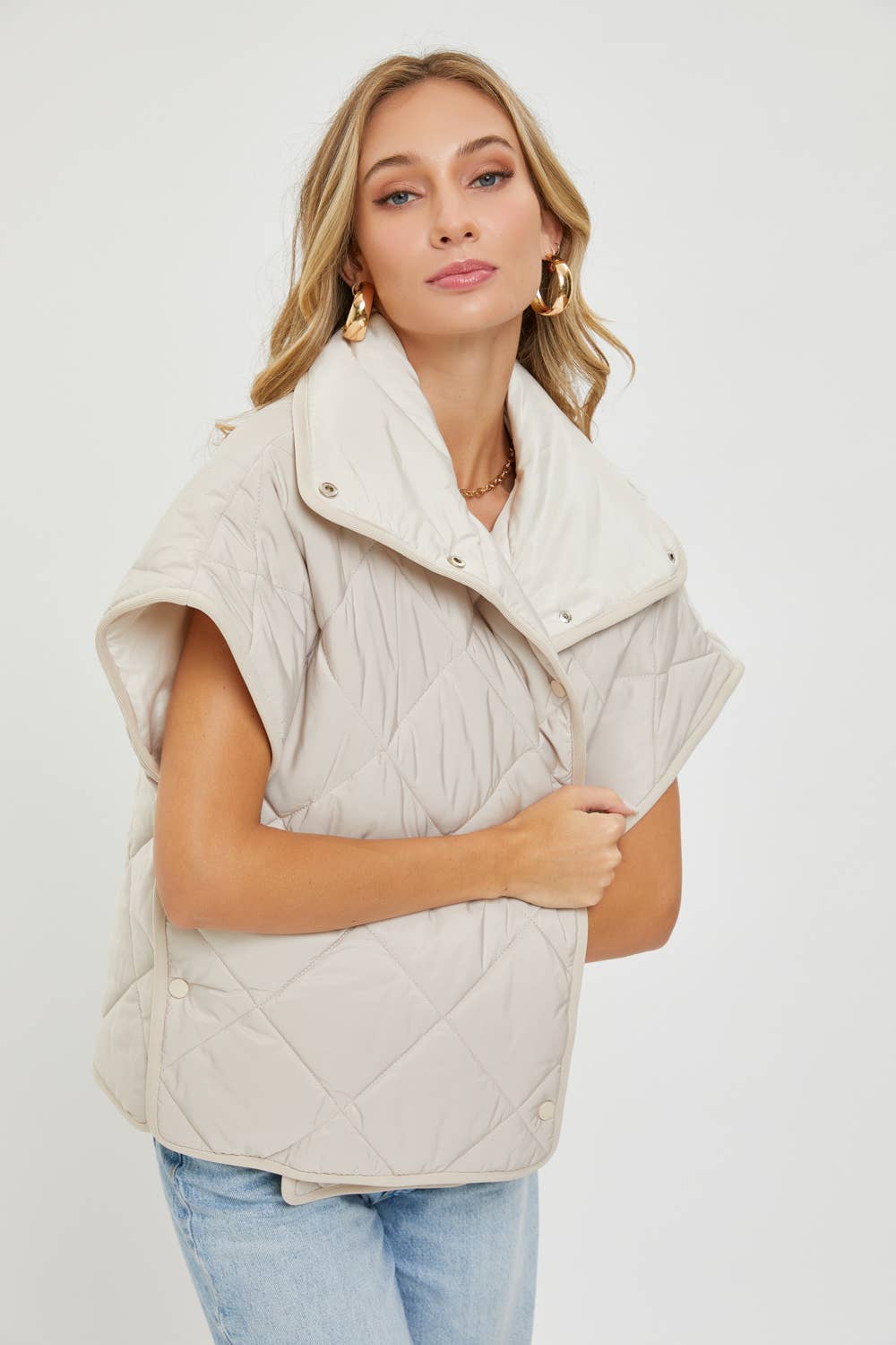 Sweet Lovely by Jen - Wholesale Outerwear Vest - Women's - QUILTED  PADDED VEST OUTERWEAR 2