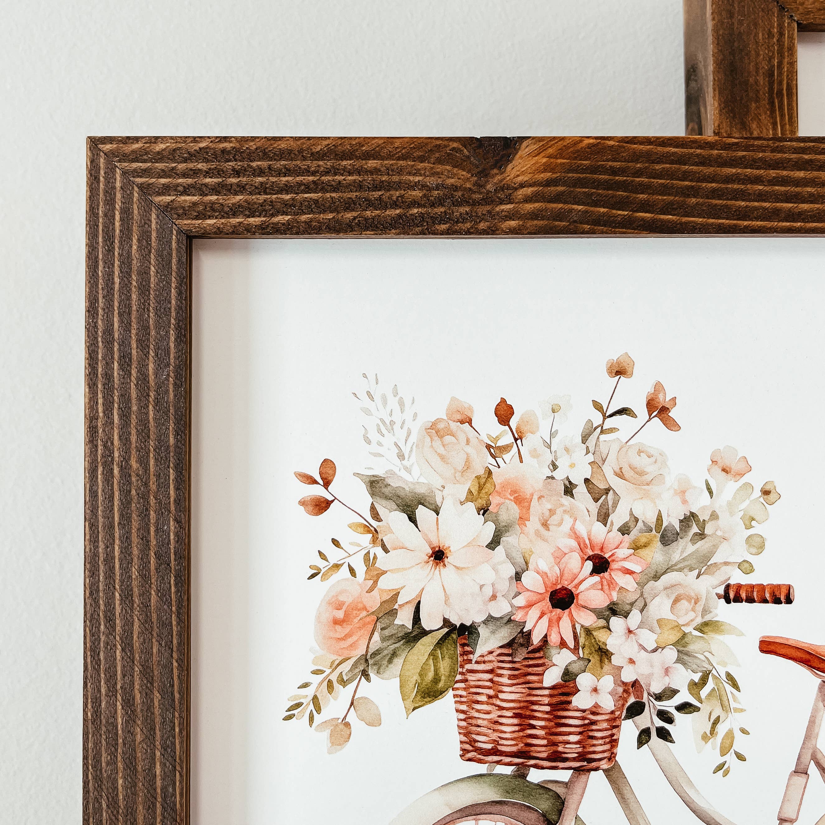 Knotty Design Co. - Wholesale Sign - Hello Spring Watercolour Bike Sign | Framed Spring Sign5