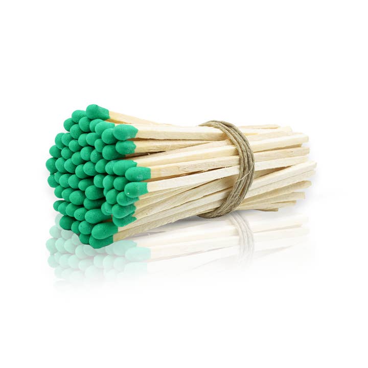 4" Light Green Tip Matchsticks - Bulk, Loose 100 pcs for wholesale by Chandler Studio