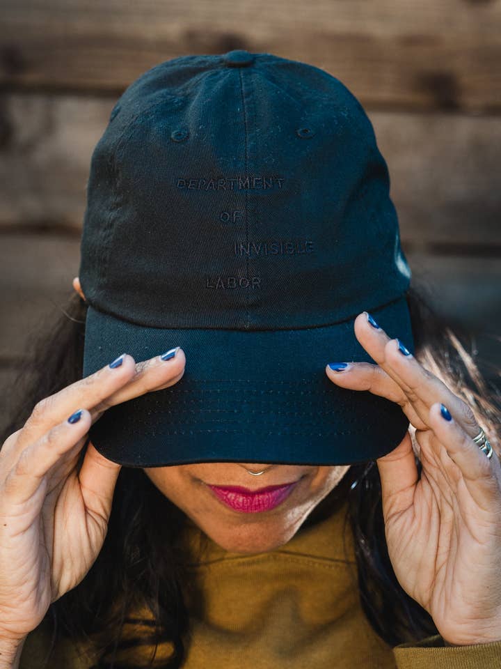 Black Tone-on-Tone Hat for wholesale by Department of Invisible Labor
