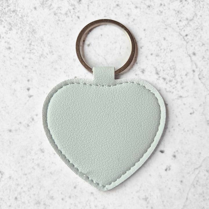 Fien & Feau - Wholesale Keychain - Women's - Leather pendant - heart blue blank0