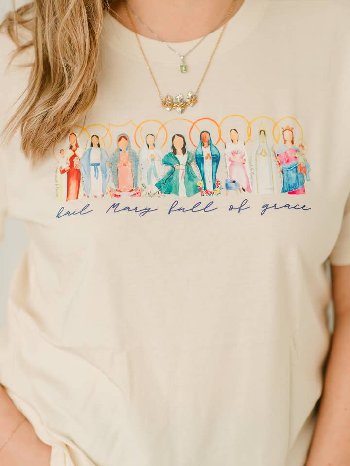 Emily S Pitre Art - Wholesale Screen Printed T-Shirt - Women's - Many Mary T-Shirt