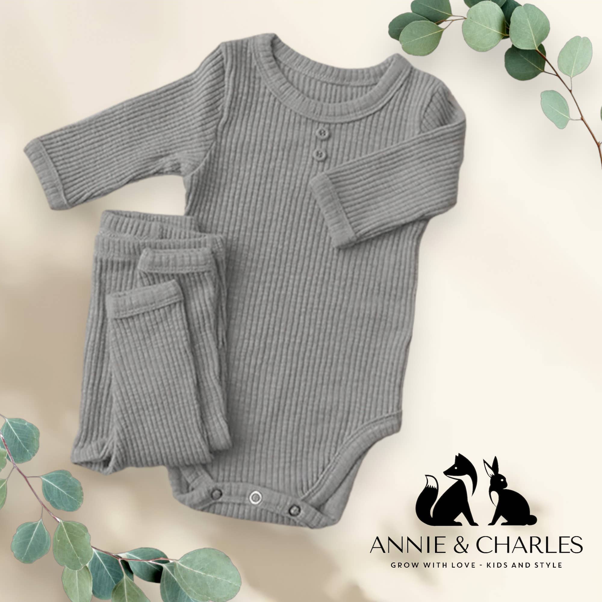 Annie & Charles - Vente Ensemble de vêtements – bébé - Ensemble de vêtements pour bébé en coton biologique Annie & Charles®0