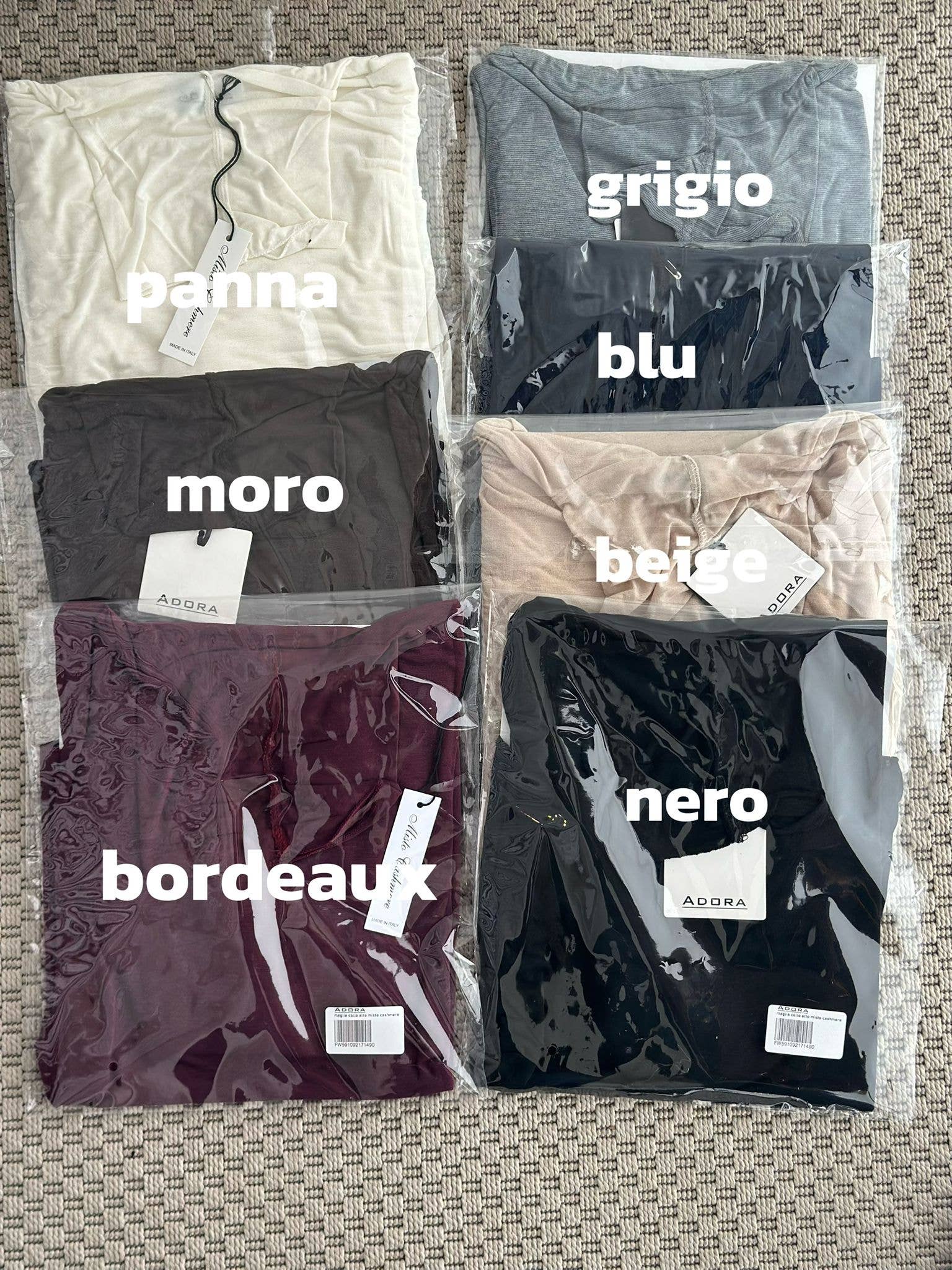 ADORA - Venta al por mayor Jersey corto de punto - Mujer - jersey de cuello alto mezcla de cachemira1