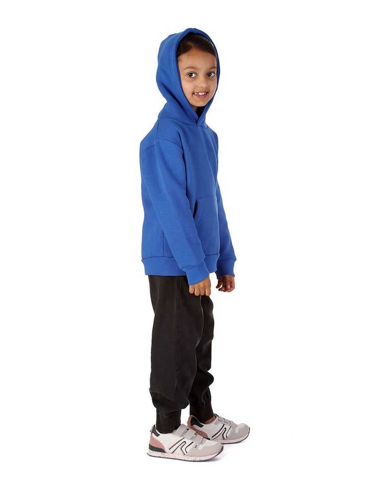 Trendy Toggs Kids Plain Overhead Royal Blue Hoodie for wholesale on Faire3