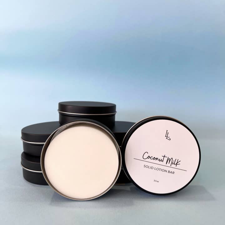 Coconut Milk Solid Lotion Bar for wholesale by LOCAL LATHER REFILLERY & SOAP SHOP