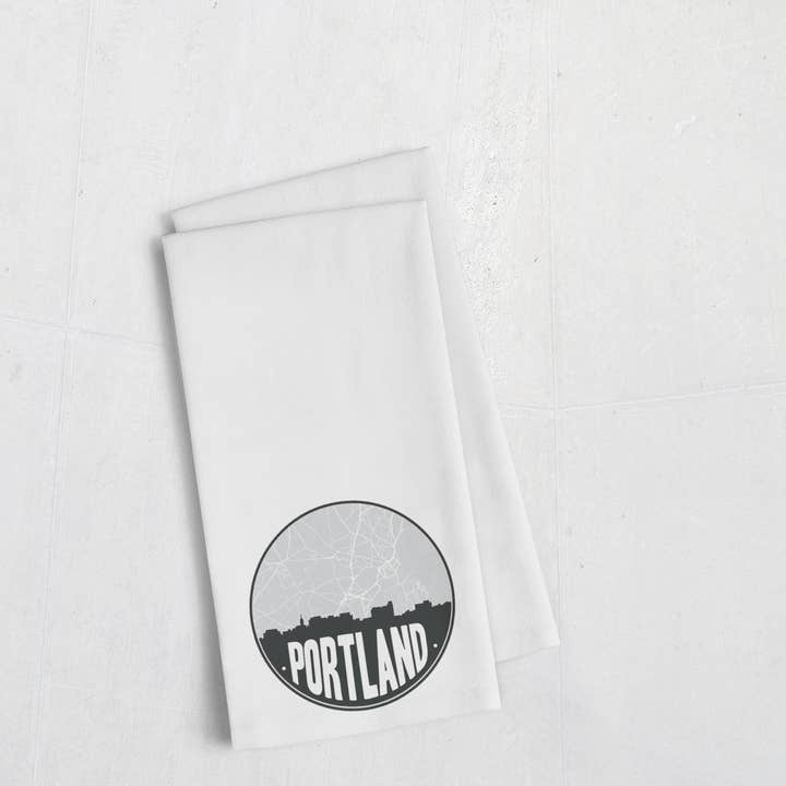 Portland Maine city viskestykke | vælg din farve for engroshandel hos Paperfinch Design