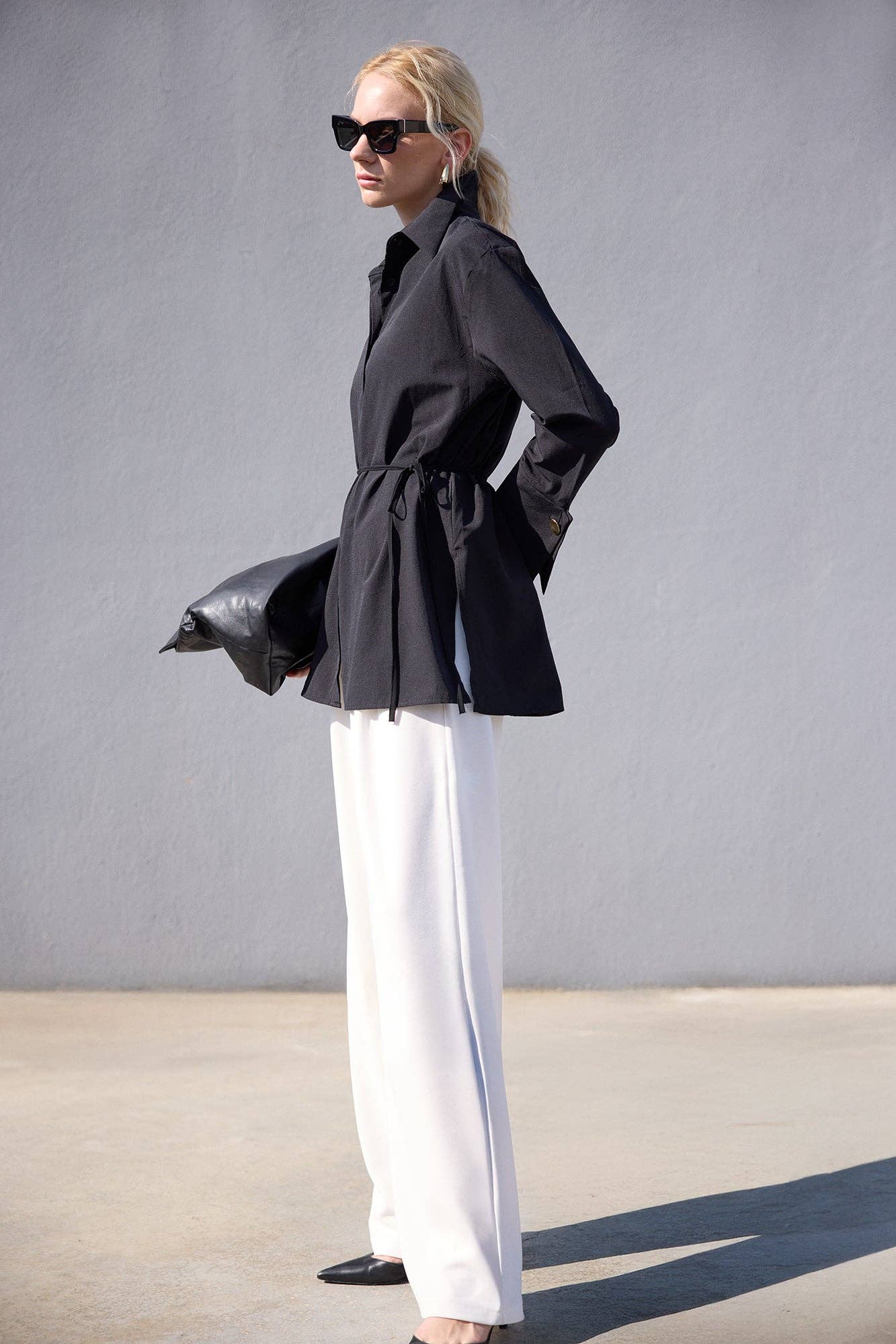 Siyah POPLIN SHIRT WITH WIDE CUFF for wholesale on Faire4