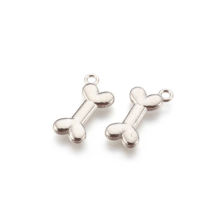 Silver Good Boy! Dog Bone Charm for wholesale by The Charm Bar Company