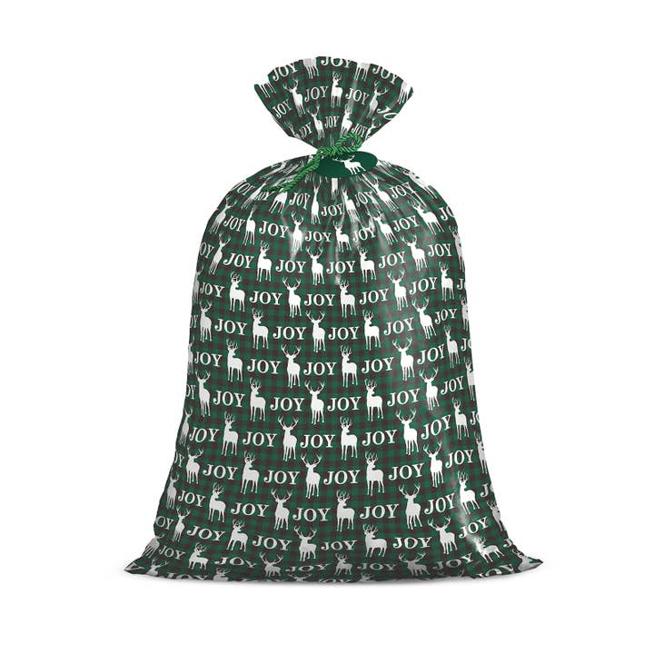 Jumbo Large Plastic Gift Bag, Christmas Design with Tag for wholesale by Wrapaholic Gifts & Packing Company