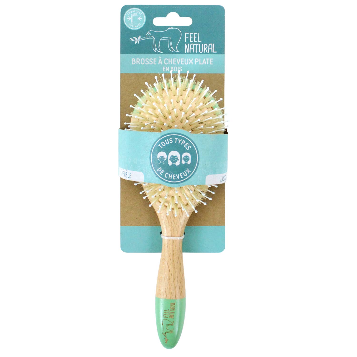 FRENCH TENDANCE - Wholesale Hair Brush/Comb - Bamboo hairbrush - Feel Natural3