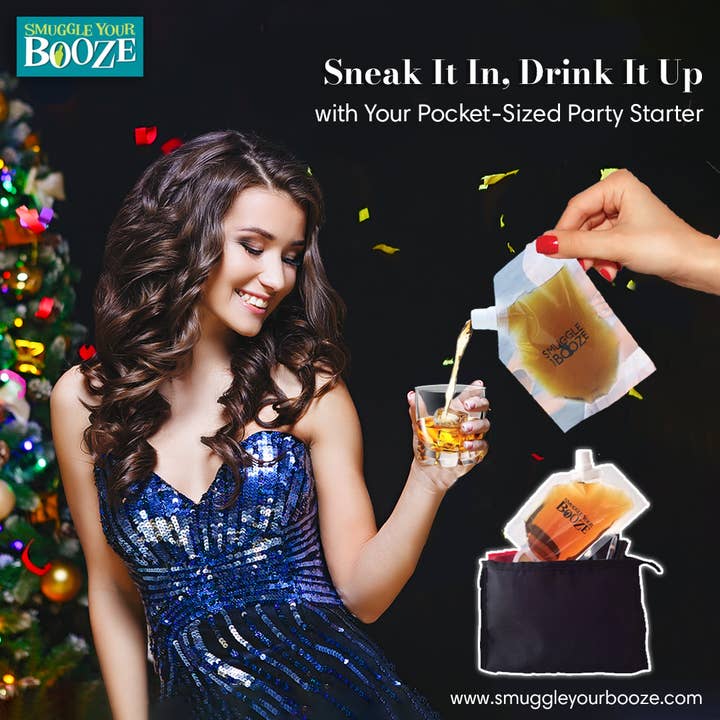 Smuggle Your Booze - Wholesale Flask - 4oz Soft Flasks - 4 pack5
