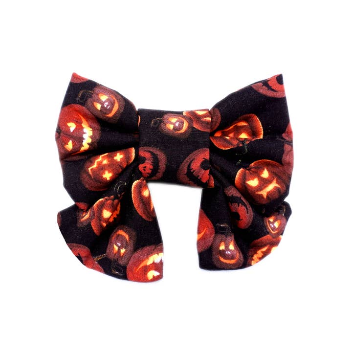 Dog Sailor Bow Tie - Spooky Pumpkins for wholesale by Steph & Joe Art Co.