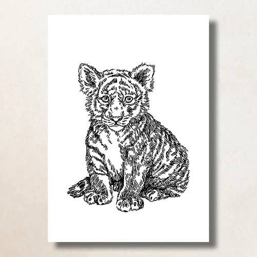 Little tiger/A6/Card for wholesale by Bijzondere Kaartjes
