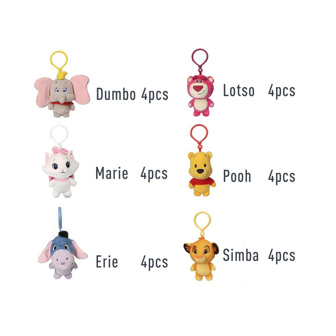 Mastoys, S.L. - Wholesale Stuffed/Plush Toy - Kids & Baby - BAG CLIP 24 PIECES DISNEY - 26000031161