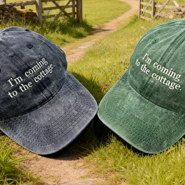 Embroidered Pigment Dyed Cap I'm Coming to the Cottage for wholesale by STRONG N FREE CDN