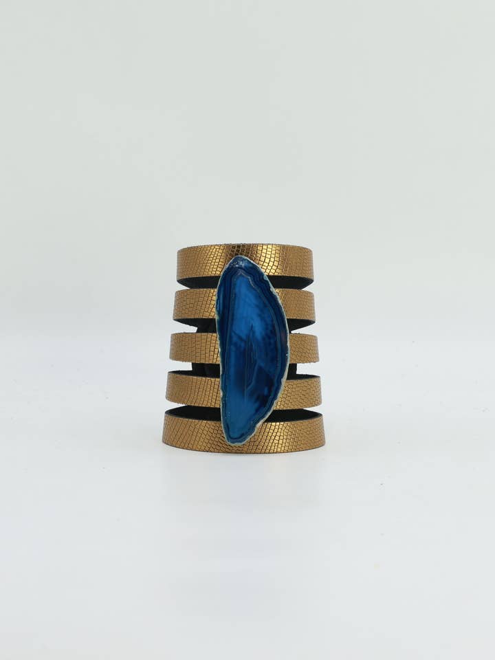 Gul Sol Armbånd Blå Agat for engroshandel hos Ecue