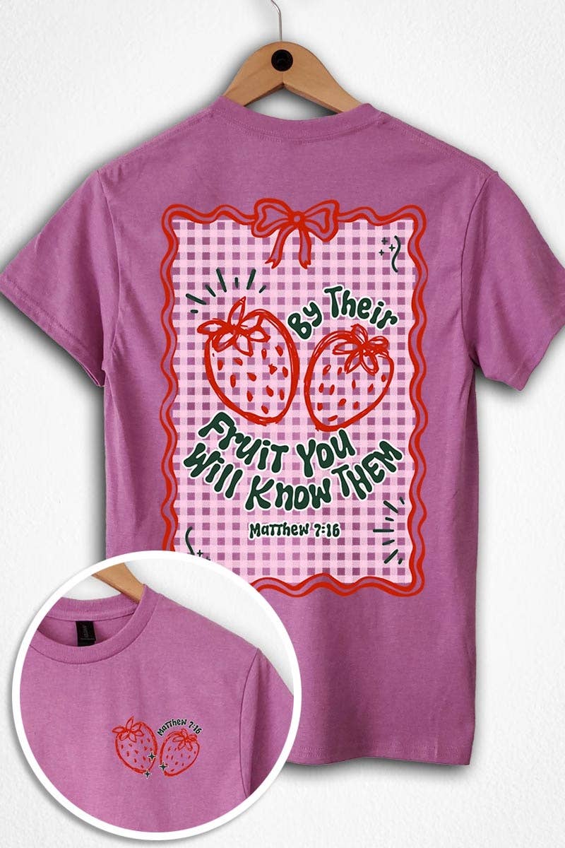 COLORBEAR - Wholesale T-Shirt (Graphic) - Women's - By their Fruit Strawberry Graphic Heavy Cotton Tee4