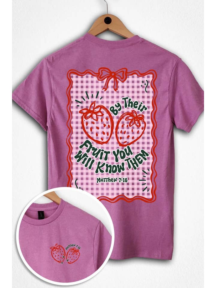 COLORBEAR - Wholesale T-Shirt (Graphic) - Women's - By their Fruit Strawberry Graphic Heavy Cotton Tee4