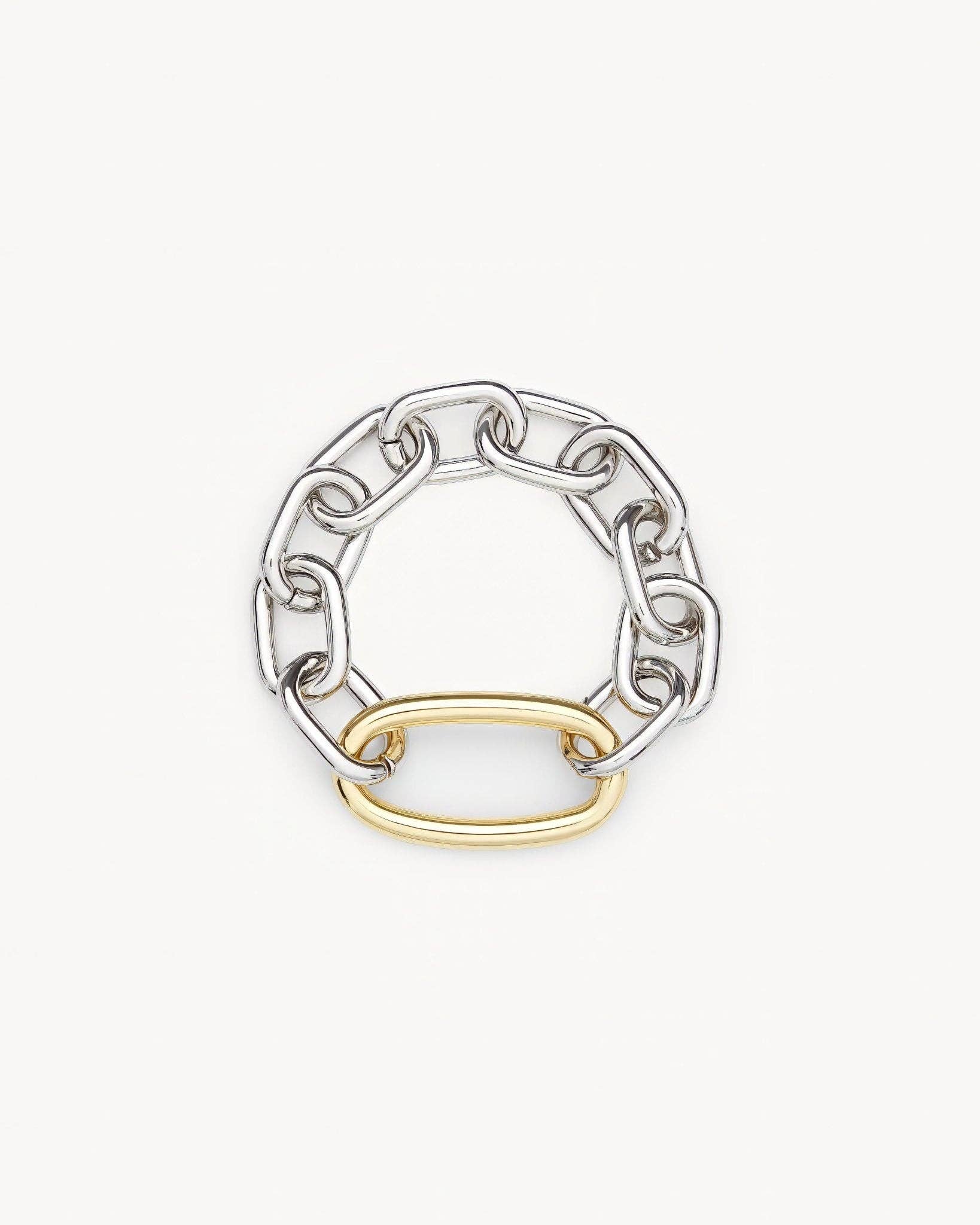 MACHETE - Wholesale Link & Chain Bracelet - Interchangeable Oval Link Bracelet in Silver0