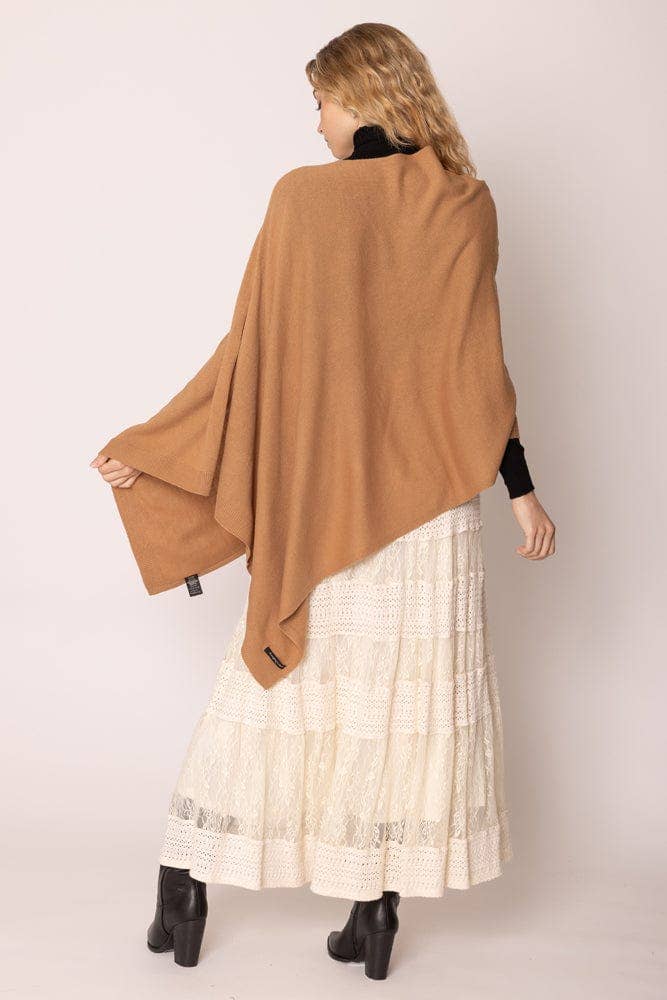 MiMi Wholesale - Wholesale Poncho - Women's - CCP320056 Juney Soft Classic Knit Poncho Ruana30