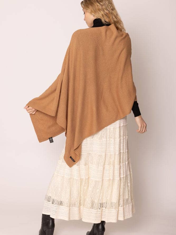 MiMi Wholesale - Wholesale Poncho - Women's - CCP320056 Juney Soft Classic Knit Poncho Ruana30