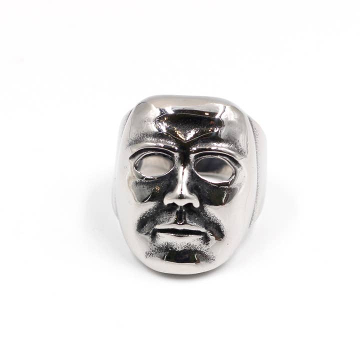 Awaken - Wholesale Signet Ring - Face Ring Head Mask-A-4642