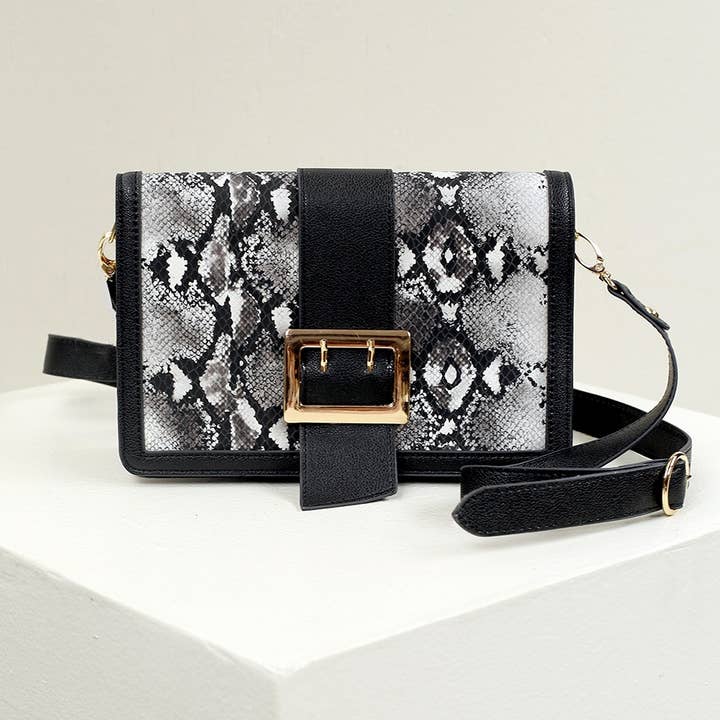 Natasha Crossbody - Crema/Negro/Dorado para venta al por mayor de The Royal Standard