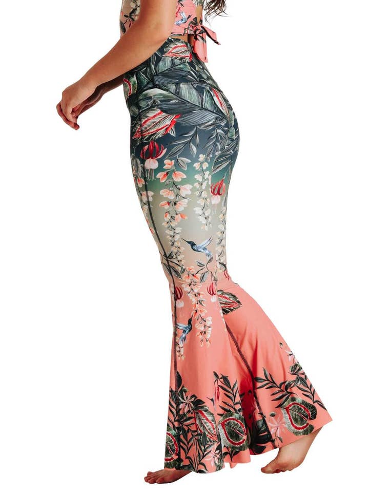 Yoga Democracy - Wholesale Pants - Women's - Feeling Ferntastic Printed Bell Bottoms