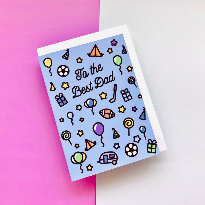 CoconuTacha - Wholesale Father's Day Card - Best Dad Icons Greeting Card5