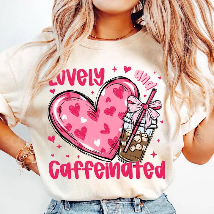 To Be Lovely & Caffeinated Shirt, Valentine's Day Sweatshirt for wholesale by CVH DREAMY LTD