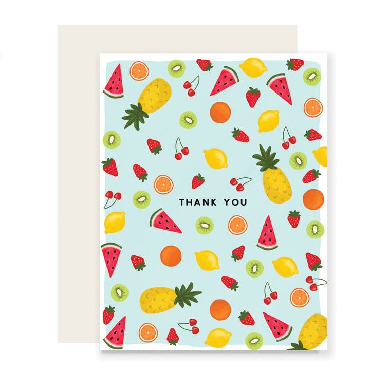 Slightly Stationery - Wholesale Thank You Card - Fruit Thank You1