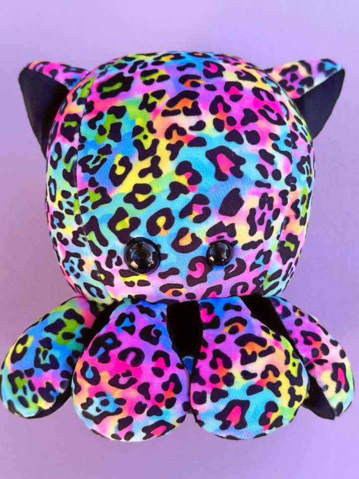 Kiara the Leopard - Rainbow Cheetah/Leopard Octopus Plush for wholesale by Scatterbrain