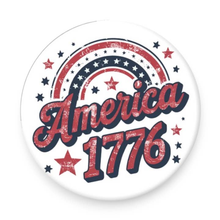 Magnete da 2,25 pollici America 1776 USA Patriotic per la vendita all'ingrosso da parte di Bee-Fords