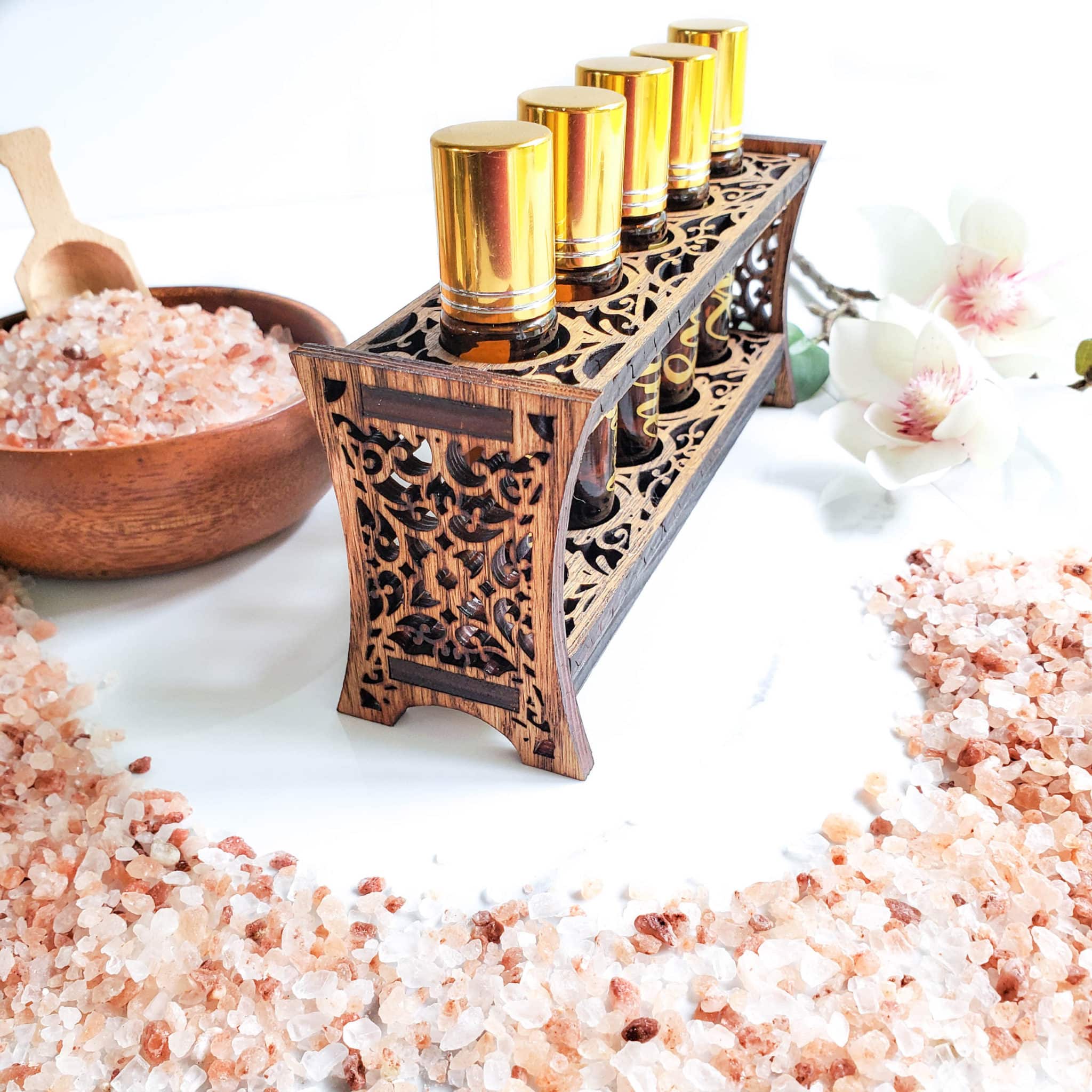 A Dash of Kinship - Wholesale Essential oil holder - Roller Bottle Stand | 5 Bottles0