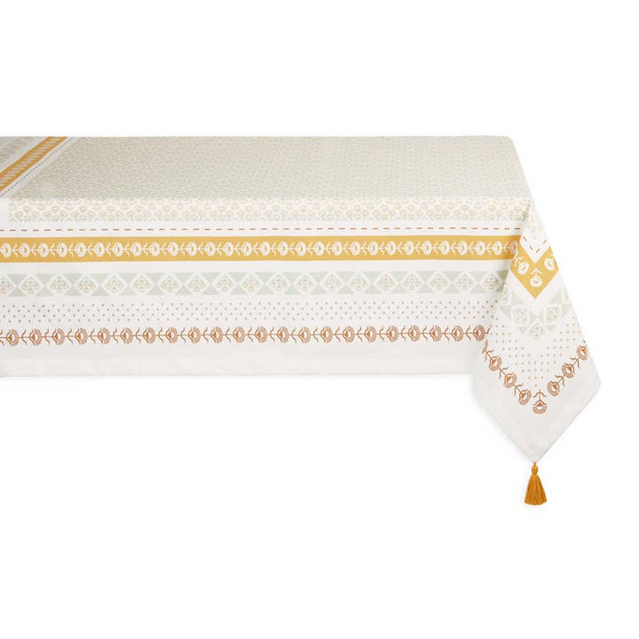 Golden Gardens Printed Tablecloth 52 x 52" for wholesale by Design Imports