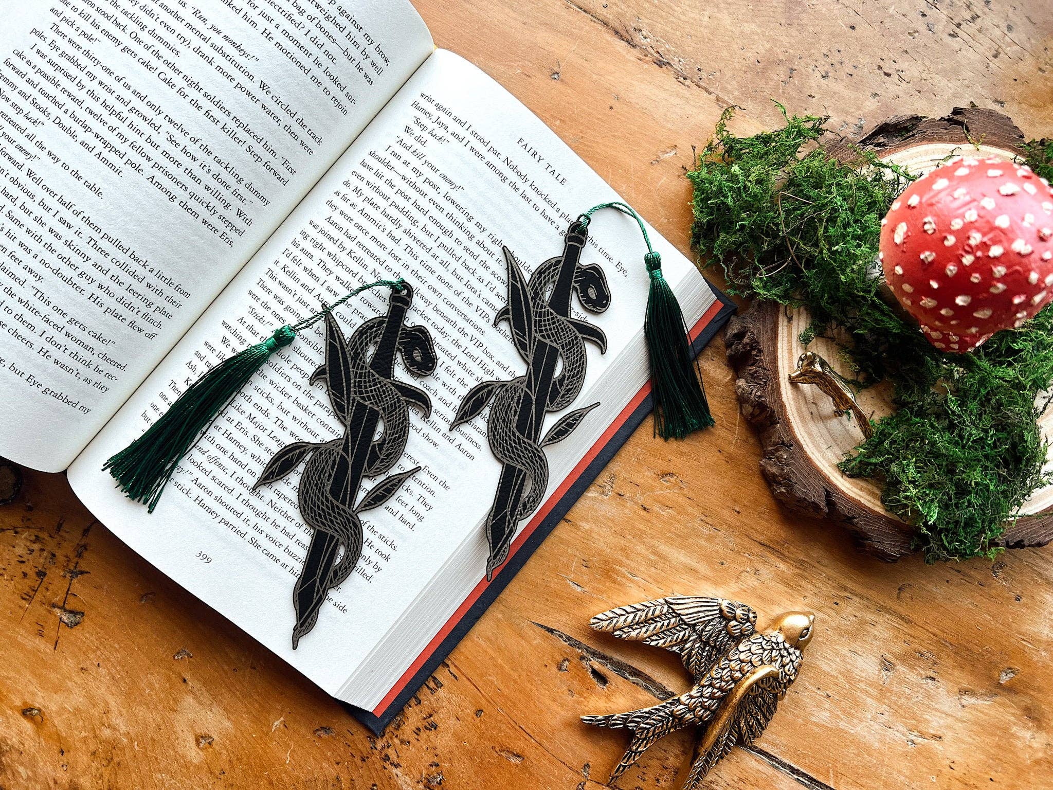 The Bookish Atelier - Wholesale Bookmark - Serpent's Blade Faux Leather Bookmark1