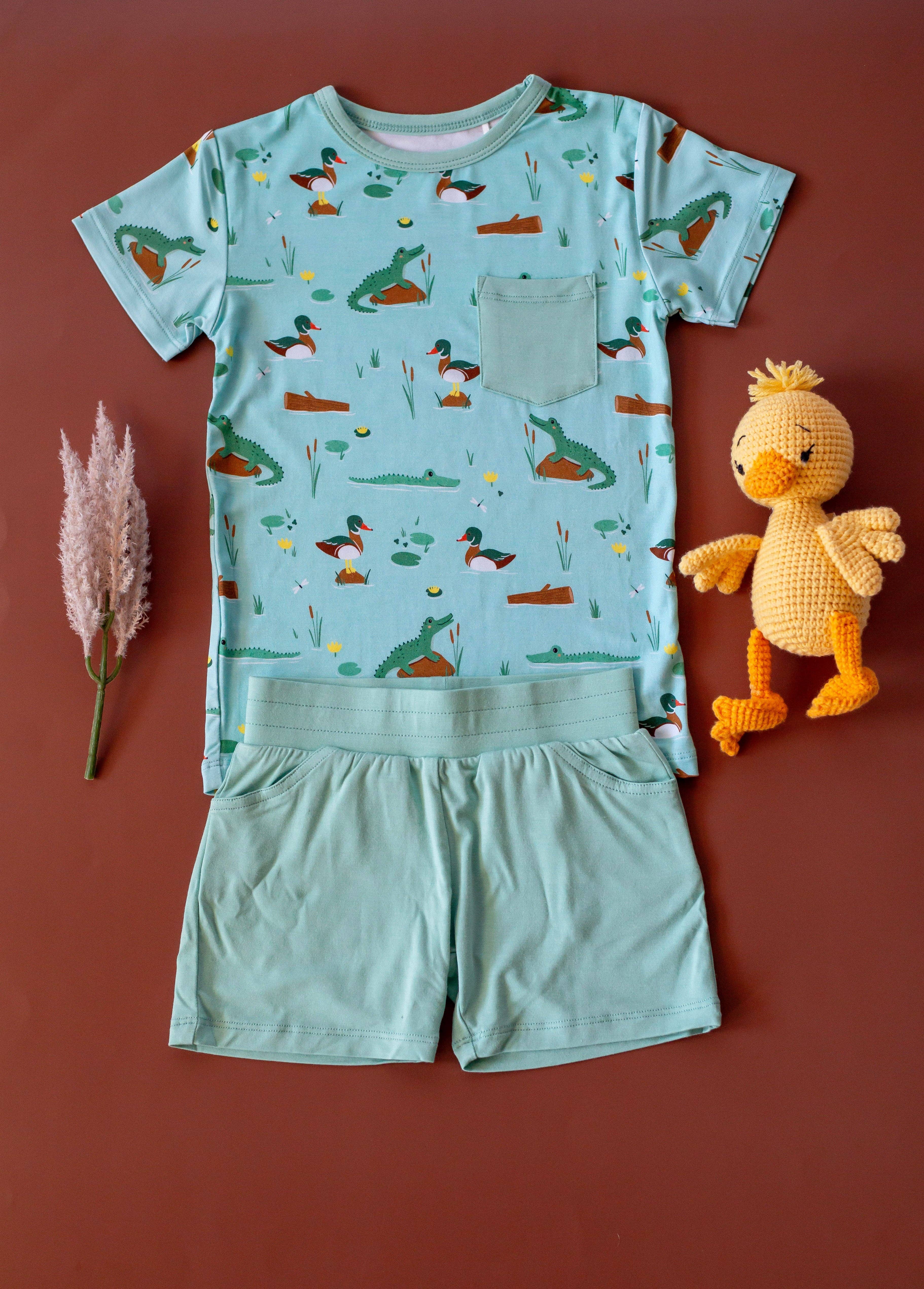 Pearls & Pelicans - Wholesale Top & Short Set - Kids - Bayou Buddies Pocket Shirt & Shorts8