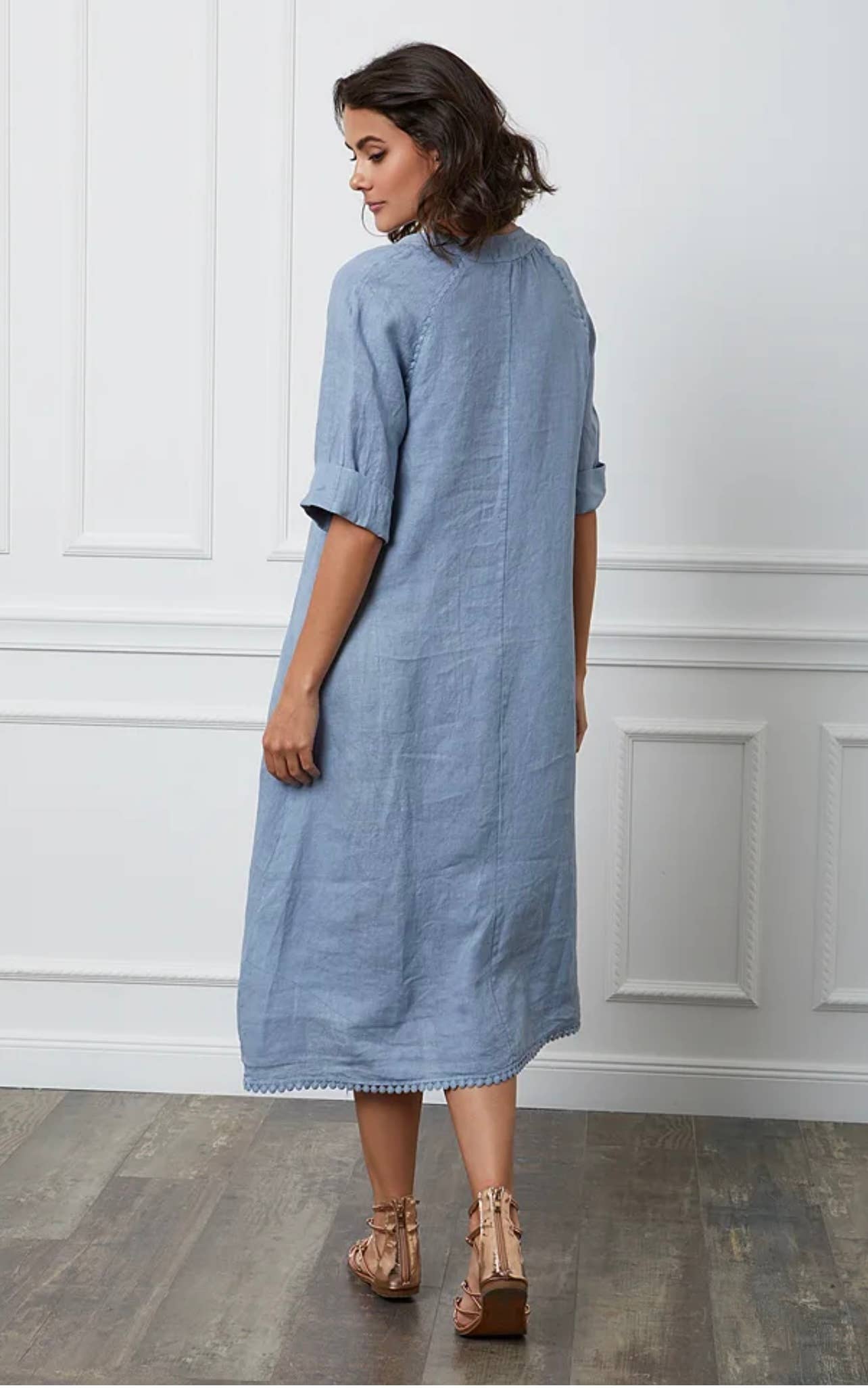 LÉA & LUC - Wholesale Dress - Women's - Long dress in 100% linen REF.716115