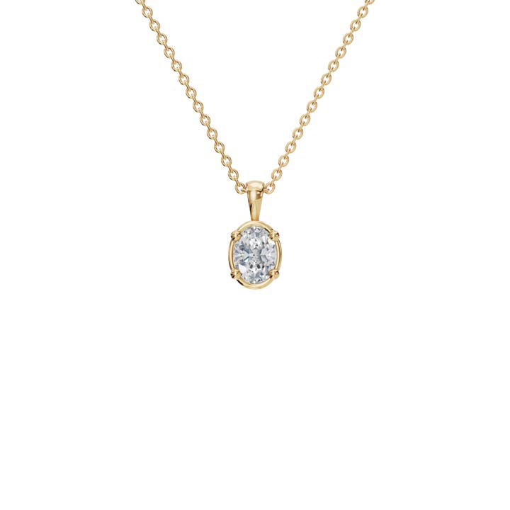 14k Gold Diamond Solitaire Necklace, Diamond Necklace for wholesale by PureYou Jewelry