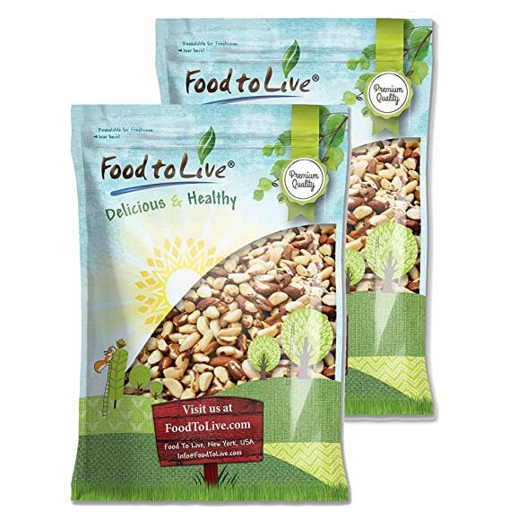 Food To Live - Venta al por mayor Frutos secos - Nueces crudas de Brasil: verificadas sin transgénicos, enteras, sin sal, kosher12