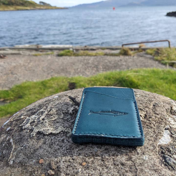 J Boult Designs – wholesale Wallet - Men’s – Sea fishing mackerel leather card wallet