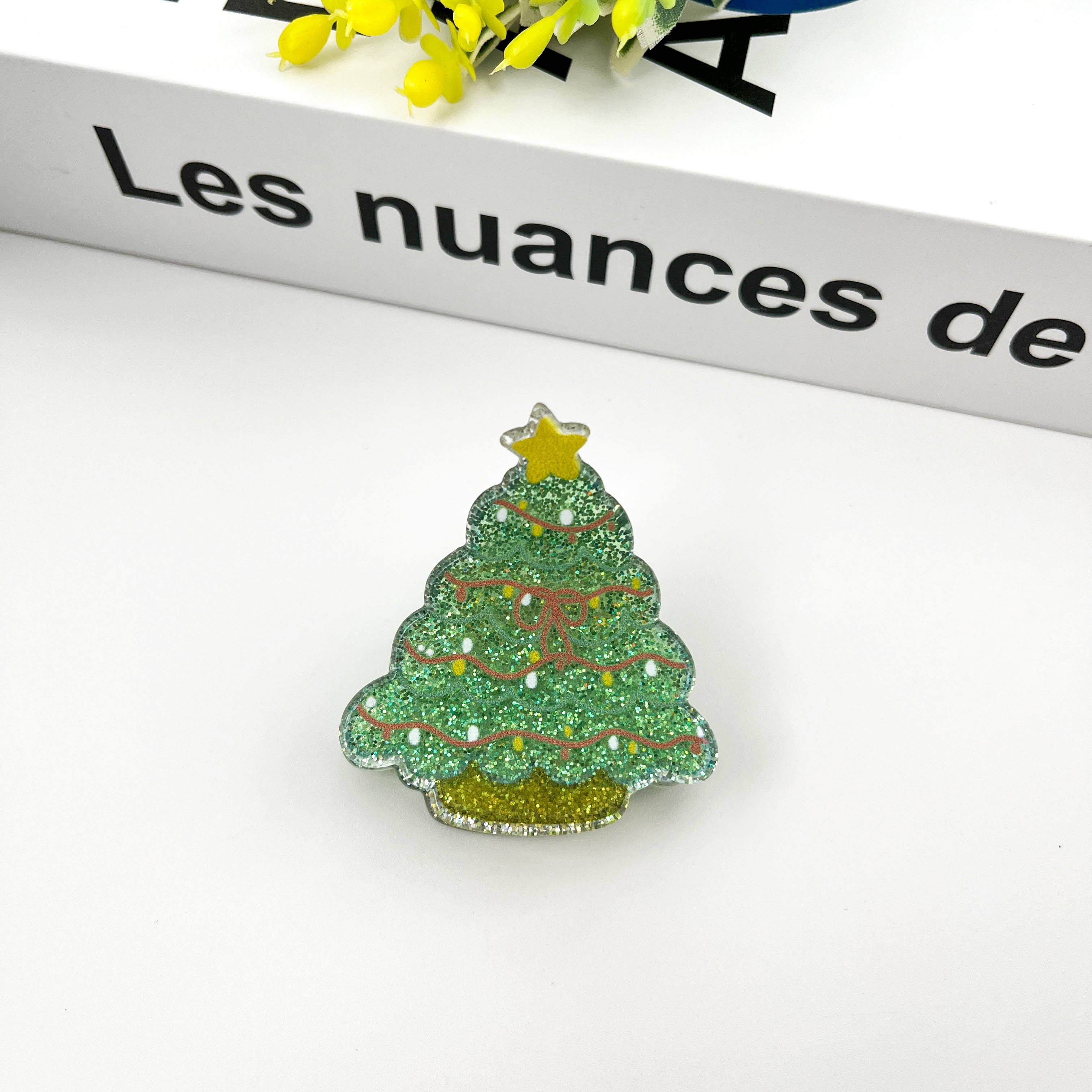 TheDivaSoap - Venta al por mayor Horquilla para el pelo - Mujer - Pinza para el pelo brillante con forma de árbol de Navidad, pinzas de la serie Christmas1