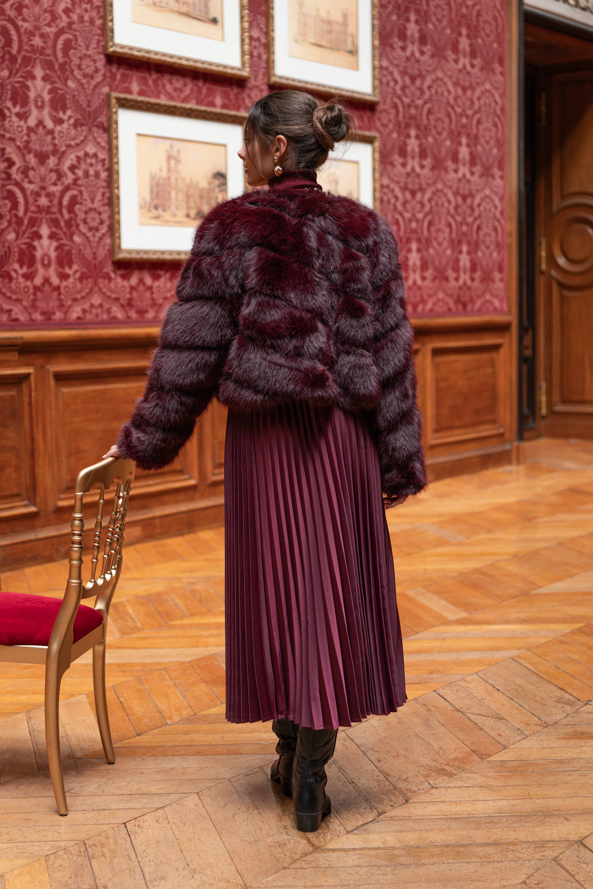 CHOKLATE PARIS – Großhandel Jacke – Damen – Paula kurze Jacke aus Kunstpelz - Y16827